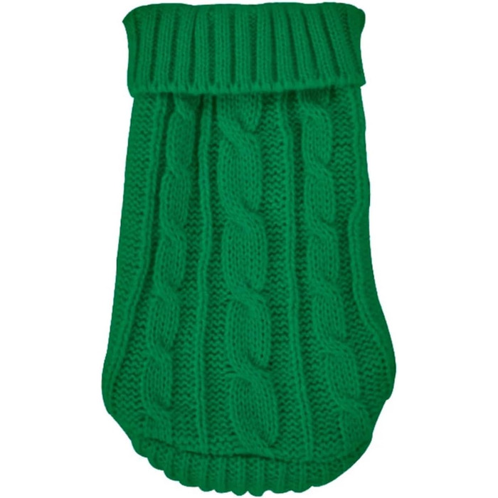 Зимовий пуловер для собак, тепла одяг для маленьких собак, цуценят, котів. Пуловер з трикотажу, підходить для такс, чихуахуа, шнауцерів (зелений, розмір S (8) 2–2,5 кг)