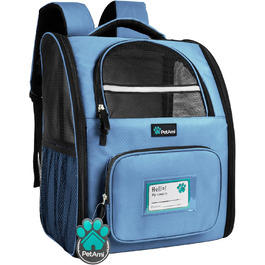 Рюкзак для котів та собак PetAmi: зручний, вентильований, для подорожей та прогулянок, світло-блакитний