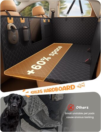 Захист для заднього сидіння авто Lamicall: водонепроникний килимок для собак, міцний, до 195 кг, для легкових автомобілів та SUV