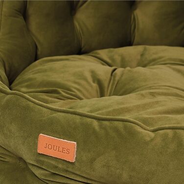 Ліжко для собак Roewood x Joule Chesterfield, маленьке, розкішне, з антиковзким дном, додатковою підкладкою та підтримкою, у стилі Chesterfield, зручне місце для відпочинку (хакі, 70 x 70 x 27 см)