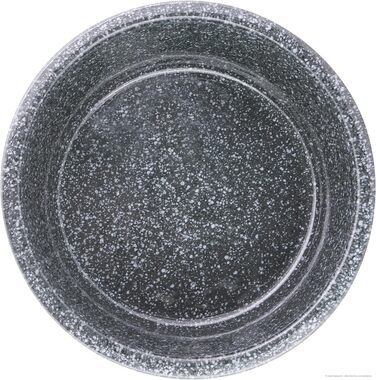 Велика керамічна миска для собак 3,8 л, 28x11 см, сіра гранітна, важка, для корму і води