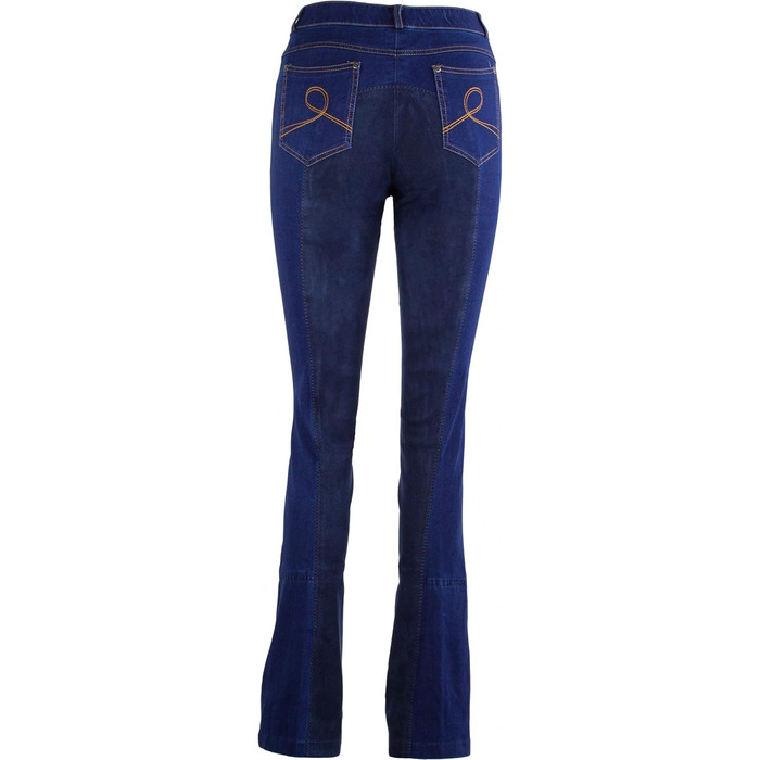 Лазура - жіночі рейтузи Джодхпур Діна | Джинсові рейтузи з повним обтягом | Дихаючі та еластичні рейтузи з повним обтягом | Джинсові рейтузи з 5 кишенями | Рейтузи для верхової їзди в 3 кольорах | Розміри 36-46 40 Джинсовий блакитний/Нічний блакитний