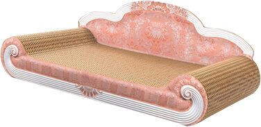 LOVIVER Картонне дряпальня для котів, іграшка, рожева - міцне дряпальня-диванчик для котів