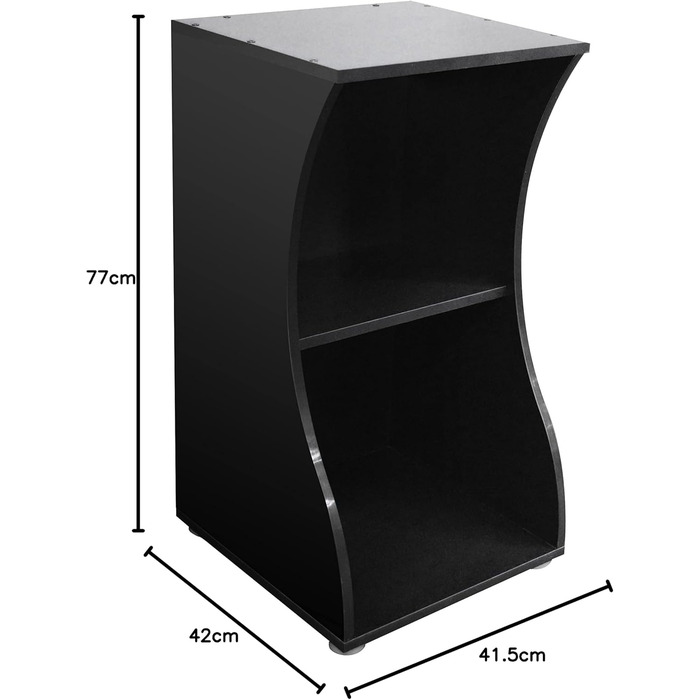 Тумба для акваріума Fluval Flex 57L, відкрита, чорна, 41.5x77x42 см