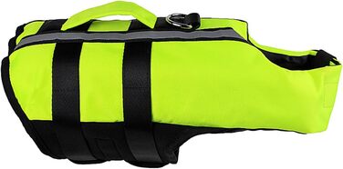 Жилет для плавання собак, жилет для собак, надувний жилет для собак з ручкою та світловідбиваючими смугами (S, зелений)