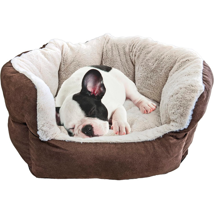 Ліжко для собак і котів Ethical Pets Sleep Zone, двостороння подушка, м'яке, зносостійке, шоколадне, 45,7x40,6 см, для малих порід, преміум-якість, що перемагає нагороди, придатне до прання