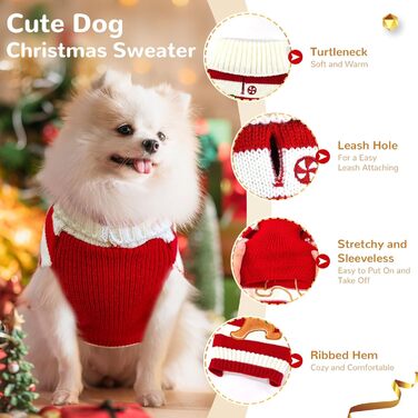 Теплий зимовий светр для собак з малюнком імбирного пряника, червоний, розмір XX-Large