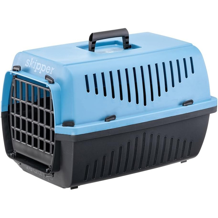 Переноска для кота та собаки Ferplast SKIPPER 3, 62x41x38 см, пластик, блакитна