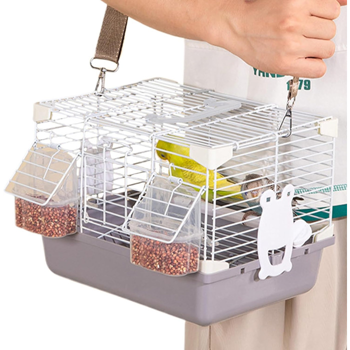 Транспортний бокс для тварин Ceprzznvey - переноска для подорожей з піддоном, міцний аксесуар для дрібних тварин (сірий)