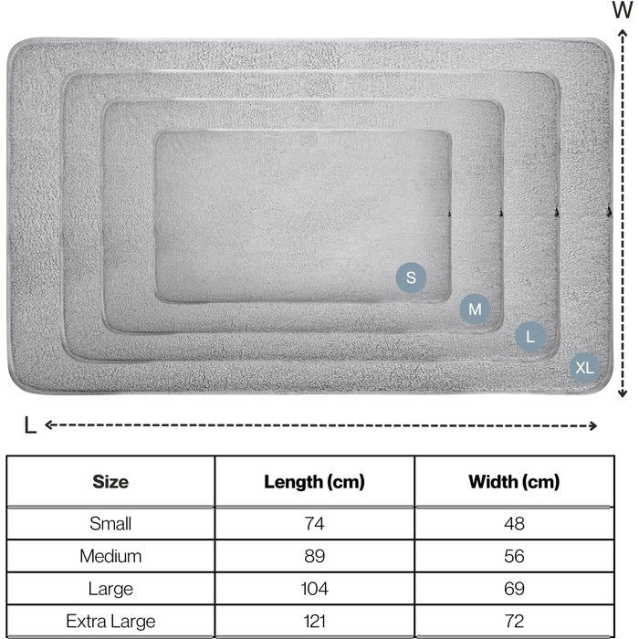 Водонепроникна лежанка для собак, флісова, розмір L, 104 x 69 см, для дивана, кімнати, авто, подорожей, сіра