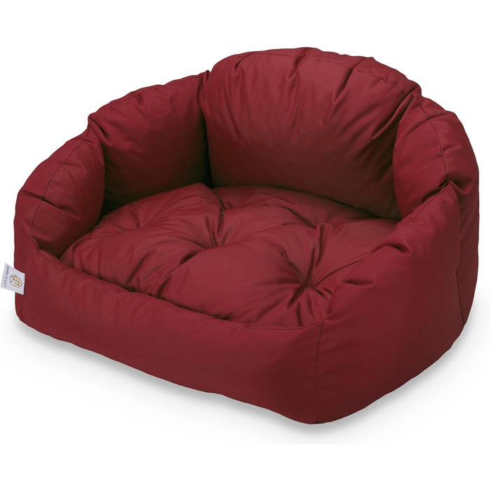 Матрац для собак BARRY & LUCY 3 в 1: вологостійкий, стьобаний, м'який, з еластичною начинкою. Розмір L, темно-червоний колір.