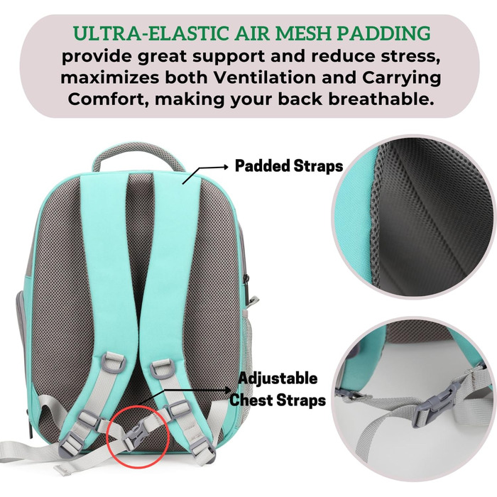 Рюкзак для кота та маленького собаки Lollimeow - зелений, для подорожей літаком, ідеальний для кошенят та цуценят