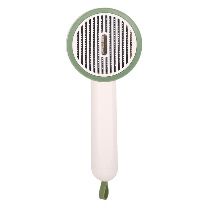 Гребінець Slicker для собак та котів | Гребінець для вичісування шерсті кошенят - Ергономічний, з UV-функцією, кнопкою випуску шерсті. Підходить для щоденного догляду за тваринами. Зелений (білий)