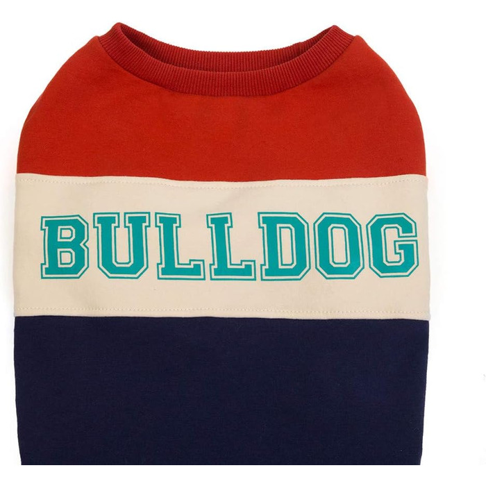 Світшот для Французького Бульдога: теплий костюм для маленьких собак та котів, Патчворк (XXL, Бордовий)