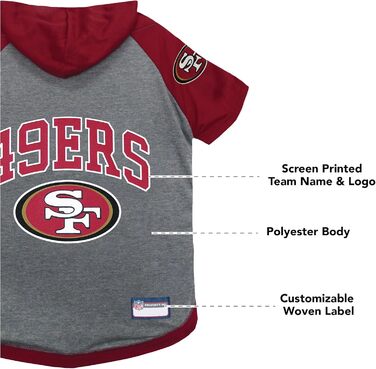 Собачий худі з капюшоном Pets First San Francisco 49ers, розмір M