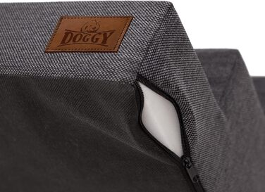 Східці для тварин Huastiertreppe: 4 сходинки, для собак та котів, допомога у підйомі, Graphit Inari, L - 40x60x40 см