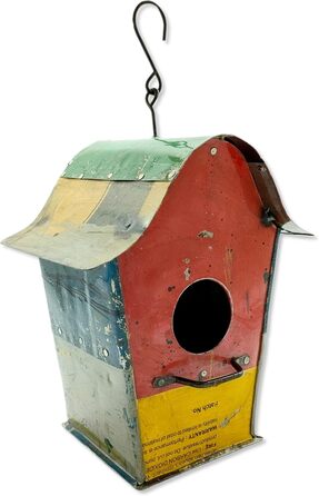 Металева годівниця для птахів, 22 x 36 см, кольорова, для саду та декору