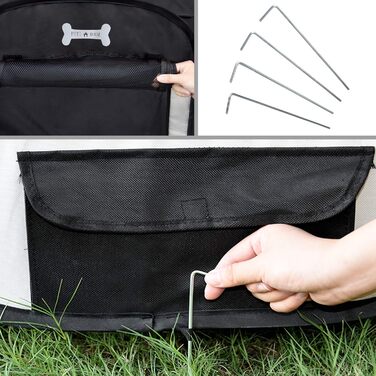 Клітка-забіг для цуценят MC Star Oxford, 8 елементів, 125x125x64 см, чорна