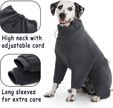 Теплий флісовий пуловер для собак Axcimond: зимовий одяг для маленьких, середніх та великих собак. Зіпсованість на блискавці. Сірий колір.