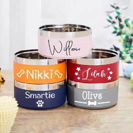 Персоналізовані миски для собак з іменем, індивідуальні годівниці для собак, миски для води з іменем (18 см), 18 см