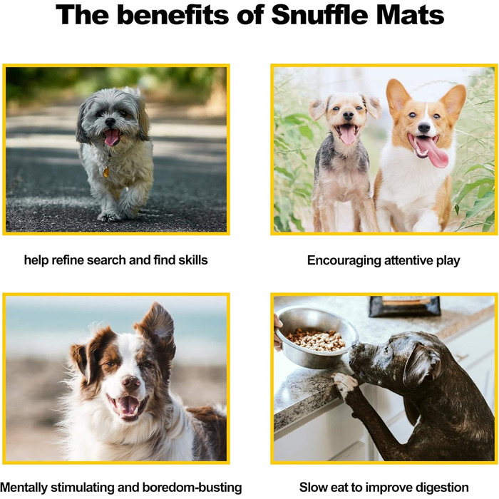 Snuffle-килимок для собак Petphabet, великий і малий, іграшка для собак, новорічна, для тренування нюху, повільного годування, підстилка під корм, машинне прання, головоломка