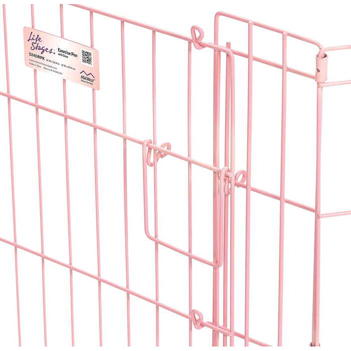 Клітка для собак Midwest Homes for Pets 542-30, металева, розкладна, з дверцятами, 61 x 76 см, золотисто-цинкована