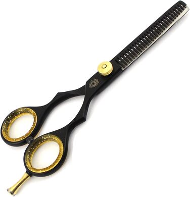Набір професійних перукарських ножиць SHARPY: чорні ножиці та ножиці для проріджування, 14 см – для салону, перукарів та домашнього використання