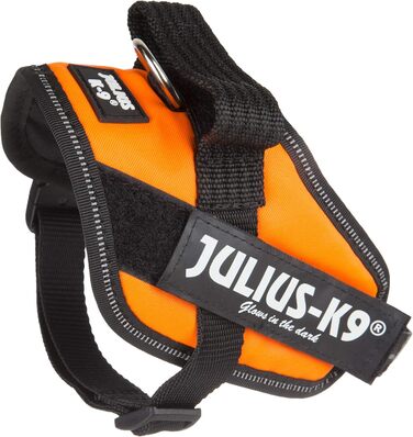 Шлея Julius-K9 IDC Power для собак, 2 нашивки, UV-помаранчева, Mini-Mini