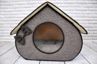 Ліжко-будиночок SjestaPupila для собак та котів, розмір S (30x30 см)