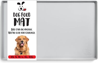 Підкладка під миску для собак DogBuddy, водонепроникна, з неслизького силікону, з високими бортиками (48 x 30,5 см)