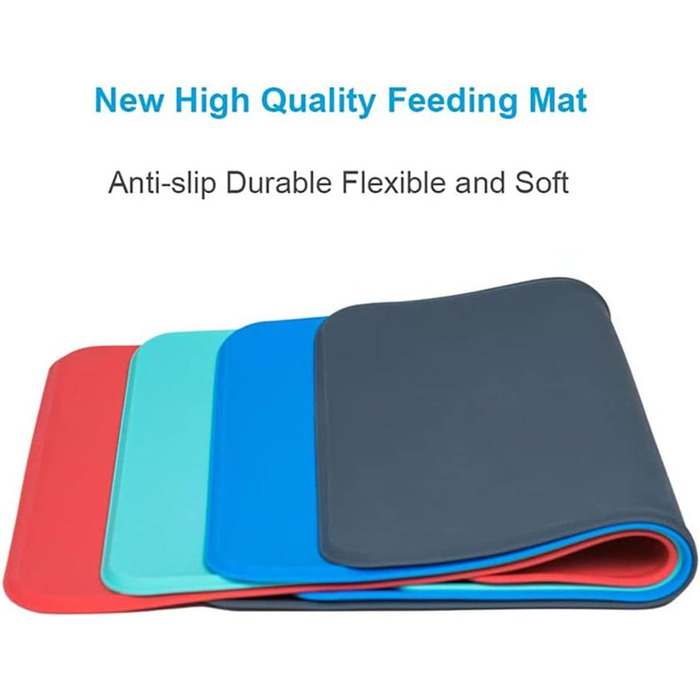 Силіконовий килимок для собак та котів, вологостійкий, неслизький, для мисок, їжі для котів та собак, підняті краї, щоб запобігти розбризкуванню на підлогу (зелений)
