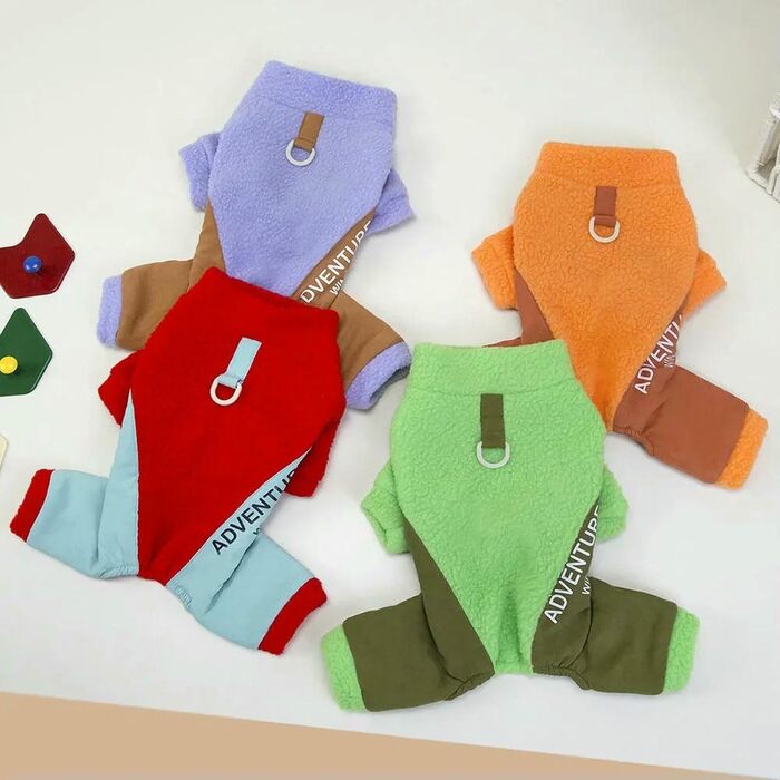 Піжама для собак, теплий зимовий одяг, термопіжама для маленьких собак, комбінезон, модна одяг для домашніх тварин, червоний колір, розмір XL