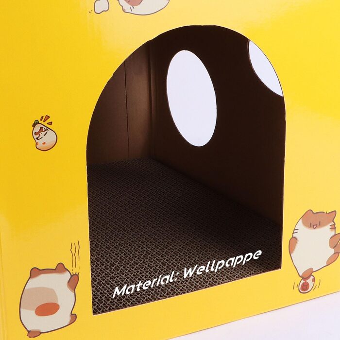 Картонна кігтеточка для котів, будиночок-кігтеточка 30x30x30 см, кігтеточки для котів, будиночок для котів з гофрокартону