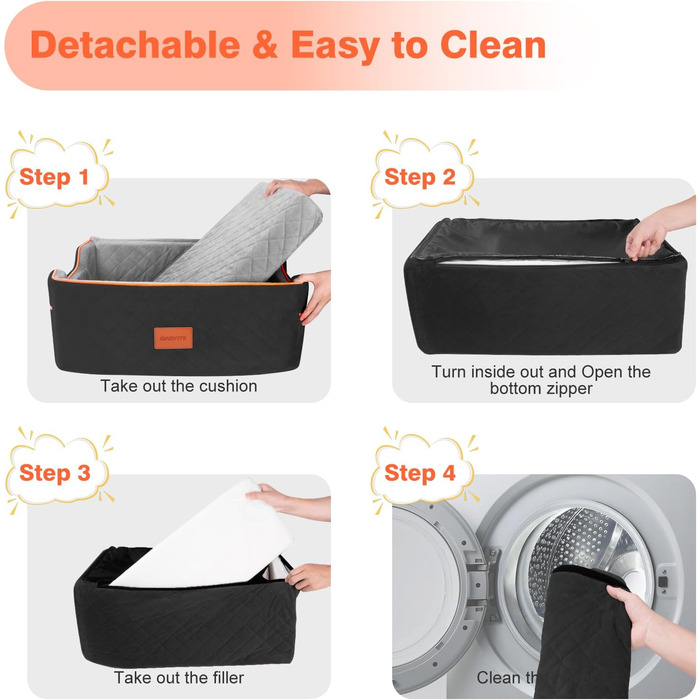 Автокрісло для собак великих та середніх порід, знімний, миючий чохол, до 25 кг або 2 дрібні собаки, чорний / сірий, Large