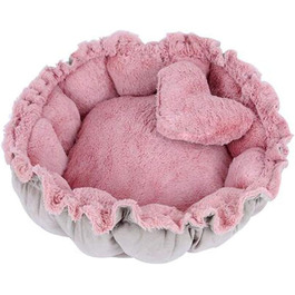 Кругле ліжко для собак та котів маленьких порід, рожеве, PTW05