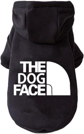 Світшот для собак Outdoor з принтом морди - теплий пуловер для маленьких та середніх собак (Чихуахуа, Бульдог) - розмір 4, XXL