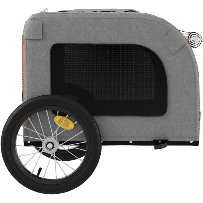 Причіп для велосипеда для собак Оранжевий та Сірий, Oxford-Gewebe та залізо, LH3839