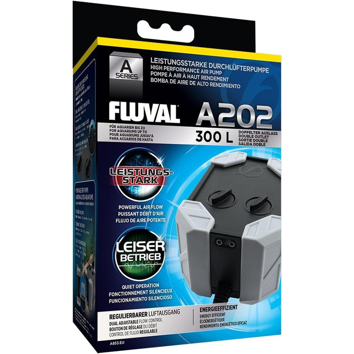 Повітряний насос Fluval Air 202 для акваріумів до 300 л