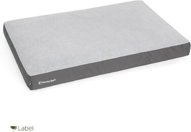 М'яке ліжко для собак великих порід Doctor Bark GreenLabel, 100x72 см, сіре. Легко миється, пухнасте, міцне, комфортне.