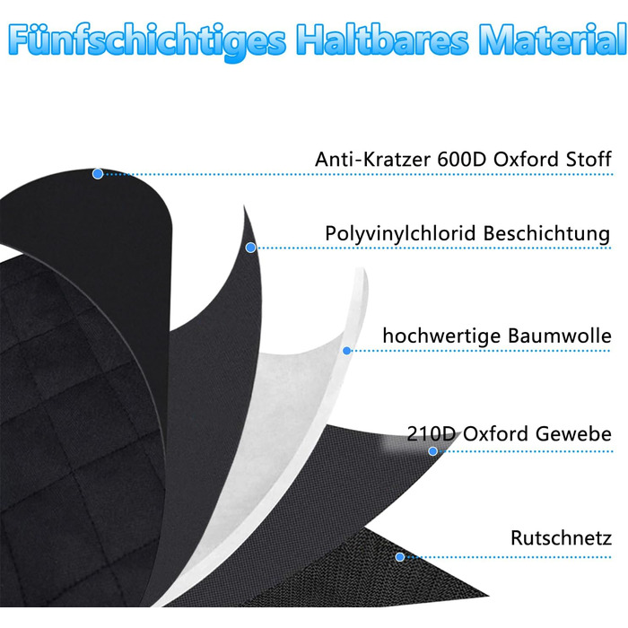 Захист для багажника автомобіля Alfheim для собак - водовідштовхуючий, стійкий до розривів, з боковим захистом. Підходить для авто, вантажівок, SUV (сріблястий)