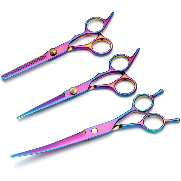 Набір ножиць для грумінгу тварин 4 шт. з нержавіючої сталі, для собак, котів, цуценят та кошенят