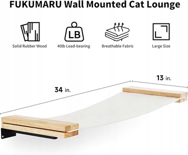 Настінний гамак для котів FUKUMARU, 40 см