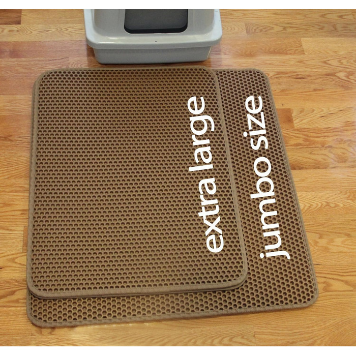 Килимок для котячого туалету iPrimio EZ Clean Jumbo 81,3×76,2 см, водонепроникний, з підкладкою для цуценят, проти розсипання наповнювача