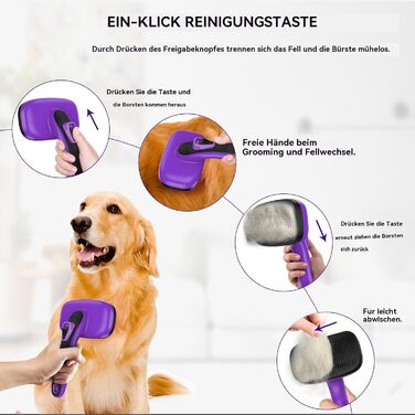 Набір для догляду за собаками (5 шт.) – щітка для вичісування линяючої шерсті (коротко- та довгошерстих собак та котів). Видаляє відмерле волосся та запобігає утворенню ковтунів. Колір: блакитний.