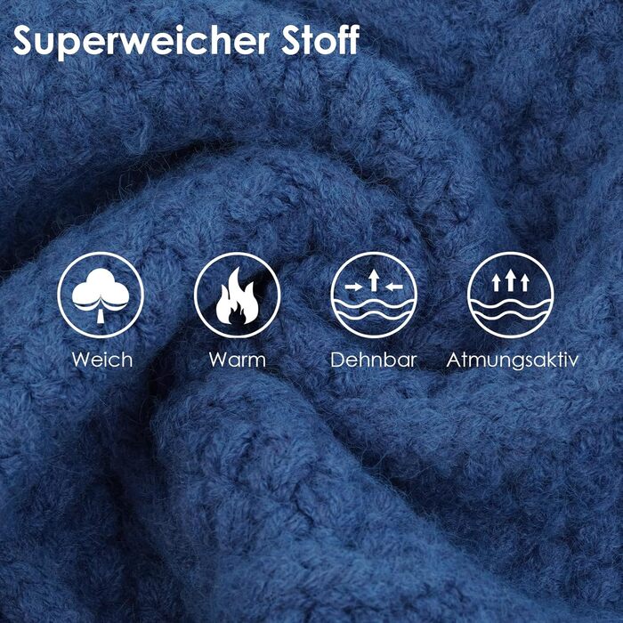 Теплий зимовий пуловер для собак великих порід (Лабрадор, 3XL, денім-блакитний)