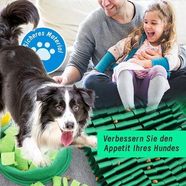 Килимок для собак HDOELGP Schnüffelteppich - інтерактивна іграшка-розвиваючий килимок для собак, зелений (44*66 см)