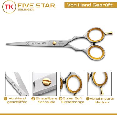 Професійна перукарська ножиці Supra Premium 7' для волосся (6 дюймів, нержавіюча сталь, сріблясте матування)