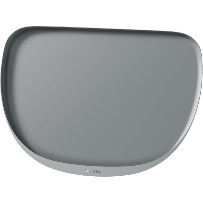 Підкладка під миску для котів DownyPaws, силіконова, 62 x 43 см, сіра. Захист від розливу води та корму, легко миється, BPA-free