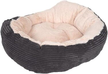 Крісло-гніздочко для котів Zooplus Cozy Cord, темний графіт, L 81x63x18 см