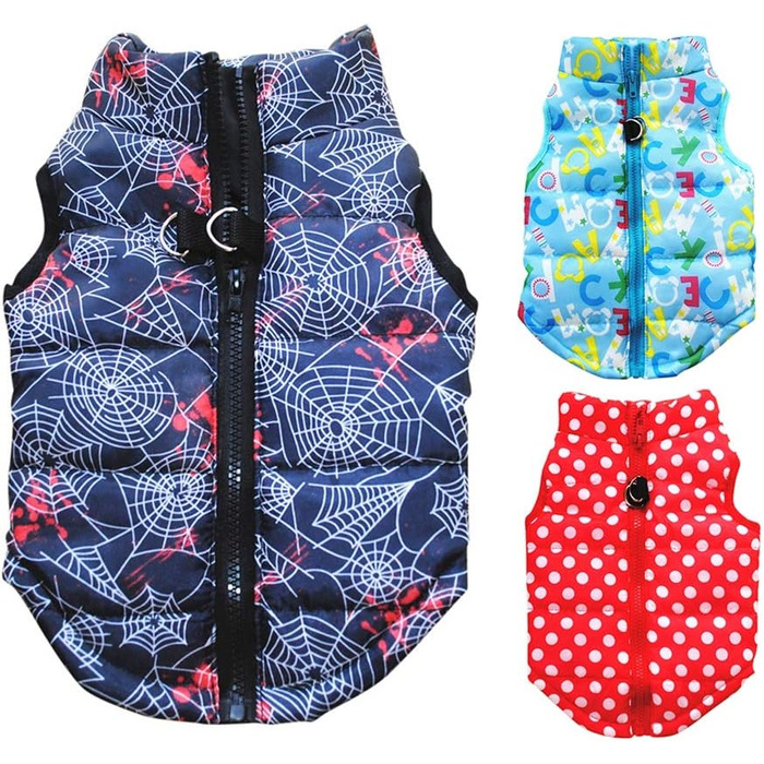 Зимовий теплий накид для собак Doubleer: водонепроникний, вітронепроникний, з блискавкою. XS, S, M, L. Колір: світло-блакитний.